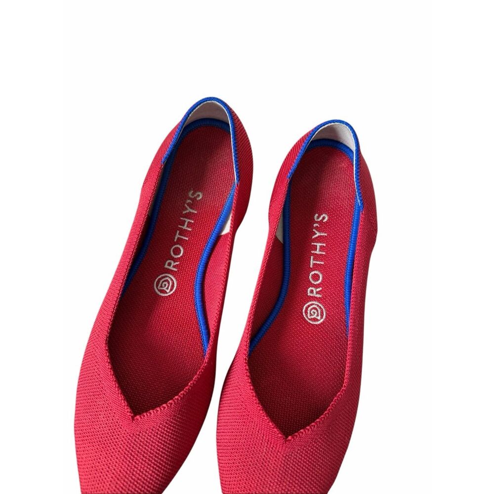 Rothy's Red Pointed Toe Flats - Picture 7 of 9